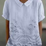 Embroidered Floral Shirt Liliana