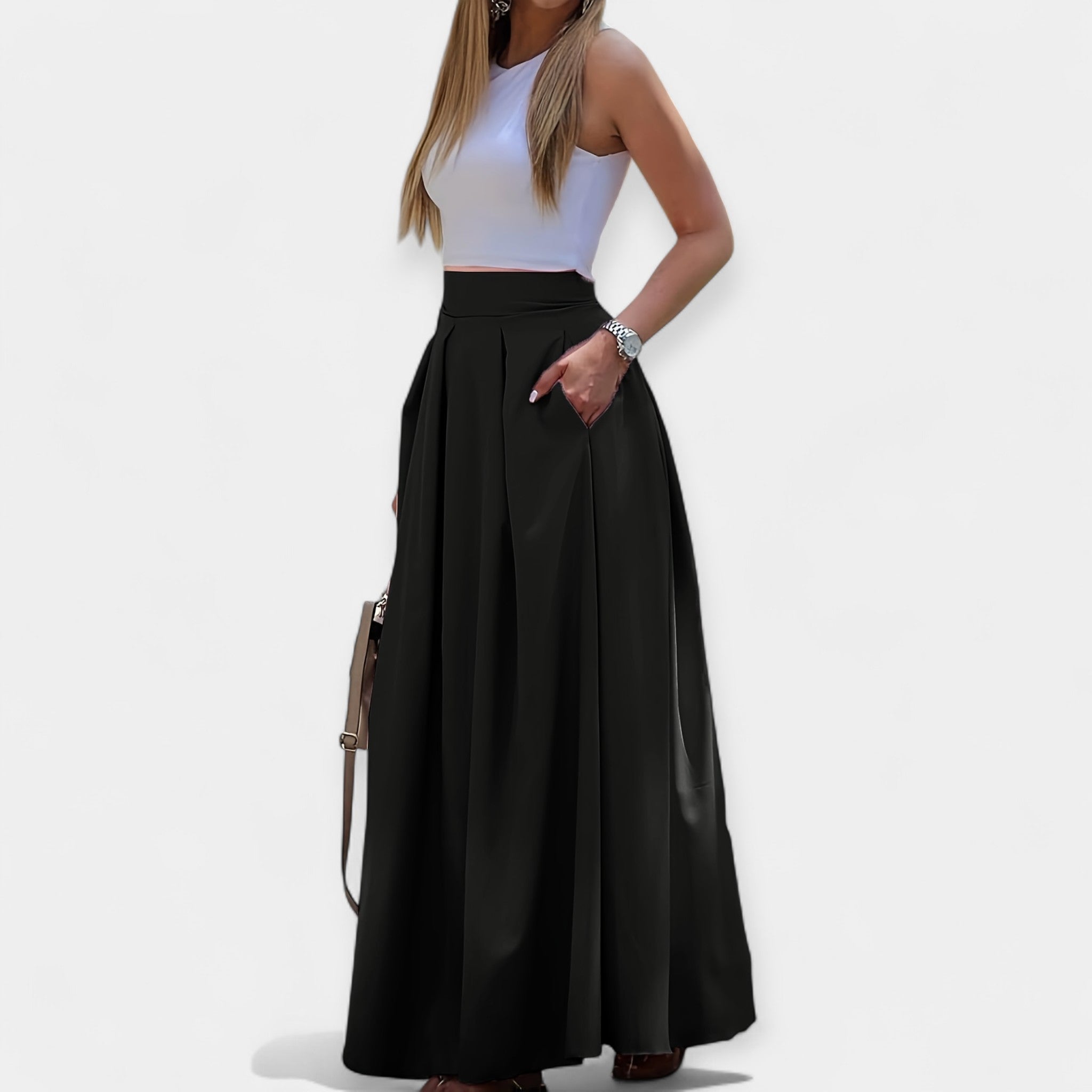 Stylized midi skirt