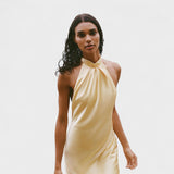 Gala - Satin Halterneck Dress