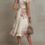Elegant Aida satin midi dress