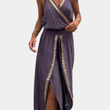 Mono Dress with Gold Details