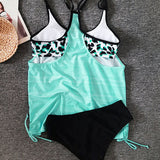 Leopard print tankini, one-size