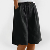 Linen trousers with pockets