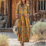 Maria - Casual haljina s dugim rukavima, vintage stil