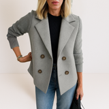 Marta - Elegant coat with mesh sleeves