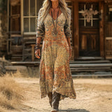 Maria - Casual haljina s dugim rukavima, vintage stil