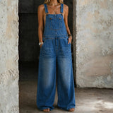 Ana - Denim jumpsuit with elastic waist