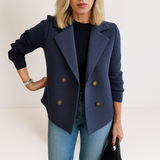 Marta - Elegant coat with mesh sleeves