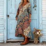 Maria - Casual haljina s dugim rukavima, vintage stil