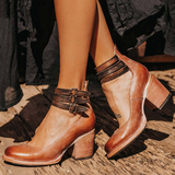 Ginevra - High heels with straps and a thick sole