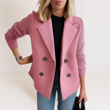 Marta - Elegant coat with mesh sleeves