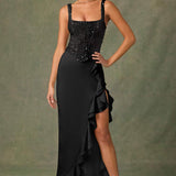 White satin corset dress