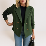 Marta - Elegant coat with mesh sleeves