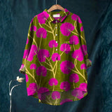 Sofia - Vintage Casual Floral Print Shirt