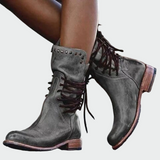 Leather lace-up shoes