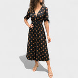 Patterned midi dress Eva