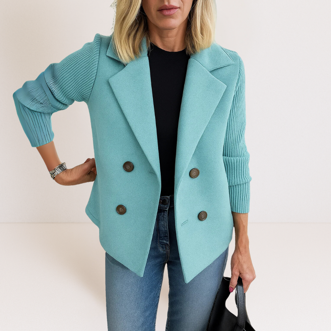 Marta - Elegant coat with mesh sleeves