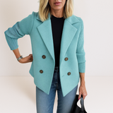 Marta - Elegant coat with mesh sleeves
