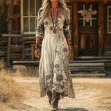 Maria - Casual Haljina s Dugim Rukavima Vintage Stil