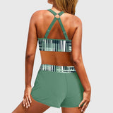 High-waisted ribbed bikini