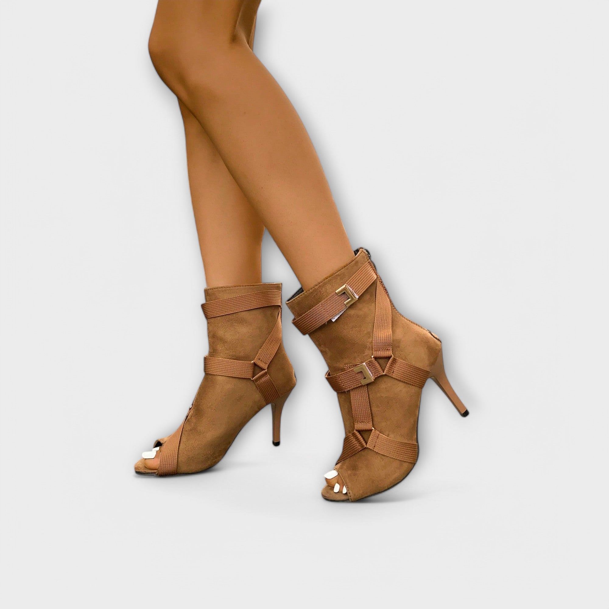 Elegant Open Toe Heeled Sandals