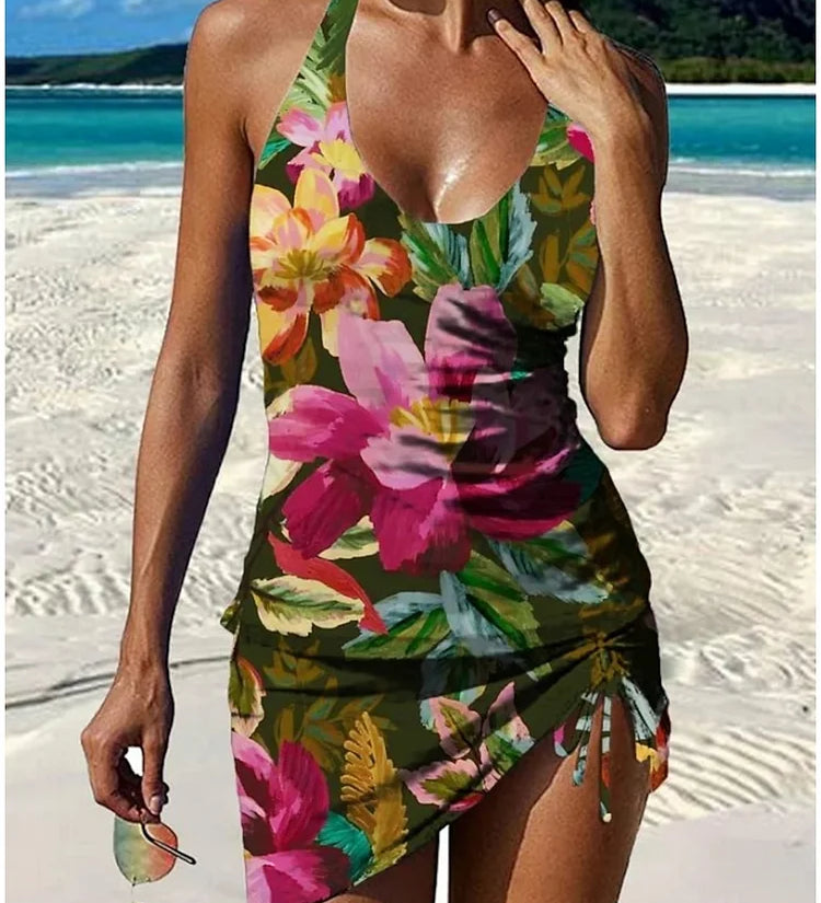 Filipa - Cvjetni tankini s gaćicama, efekt ravnog trbuha