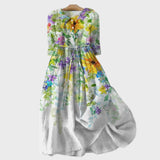 Watercolor Floral Dress