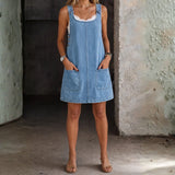 Irís - Strap Casual Denim Dress