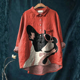 Eva - French bulldog print shirt
