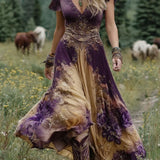 Serena Short Floral Maxi Dress
