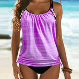 Leopard print tankini, one-size