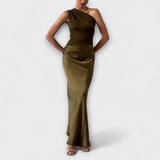Asymmetric satin dress Luna