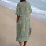 Evelina - Floral dress with Peter Pan collar