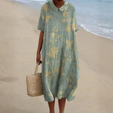 Evelina - Floral dress with Peter Pan collar