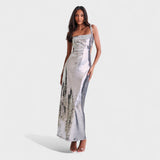 Sparkle silver evening dress