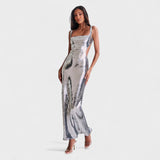 Sparkle silver evening dress