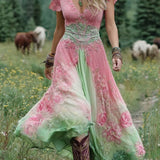 Serena Short Floral Maxi Dress
