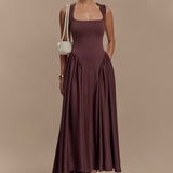 Midi dress made of comfortable material - Sara
