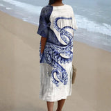 Oriana - Ocean-Colored Dress