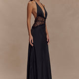 Velina lace and satin dress