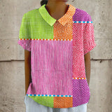 Colorful patchwork-style shirt