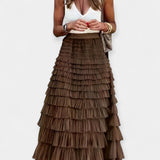 Boho skirt with satin finish