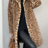 Long leopard print coat