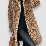 Long leopard print coat