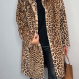 Long leopard print coat
