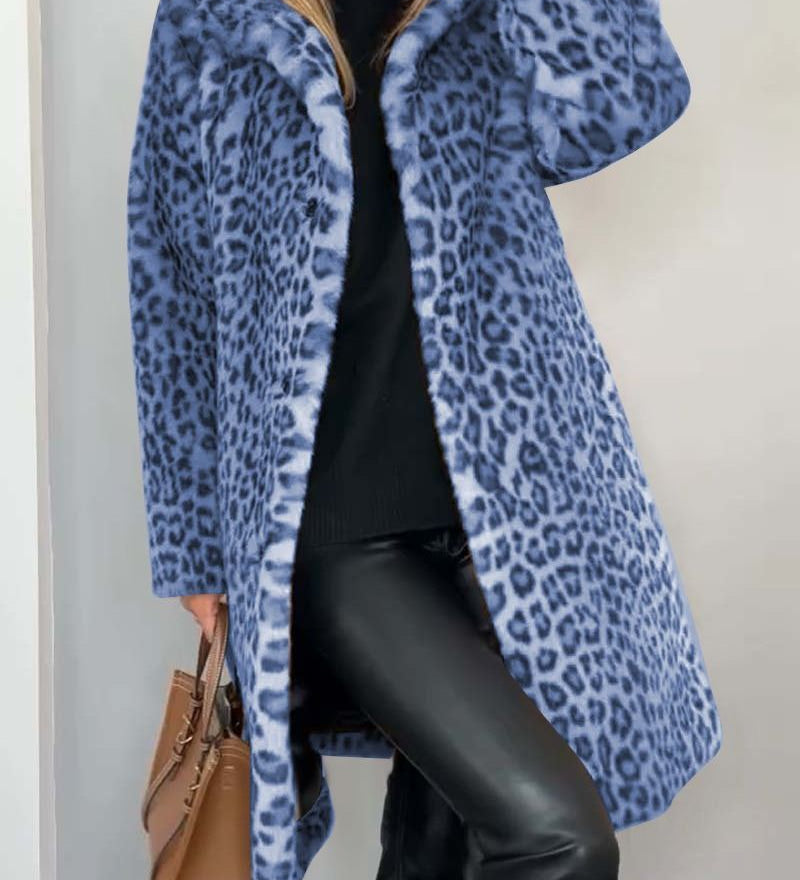 Long leopard print coat