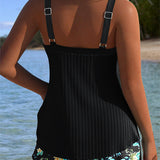 Tankini na pruge s donjim dijelom bikinija, model Serafina