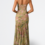 Isamara corset maxi dress