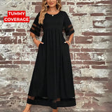 Catarina - Elegant Dress for Tummy Coverage