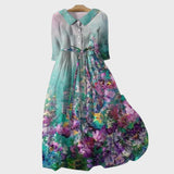 Floral dress with ombré effect